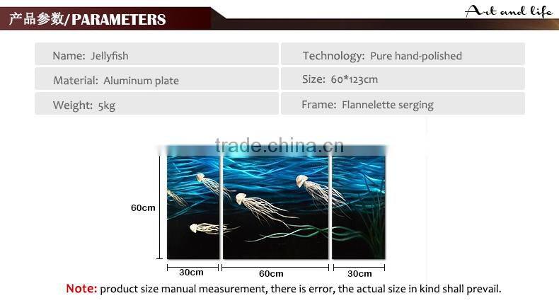 2016 Jellyfish Metal Painting Modern Art Wall Decor Oil Painting Modern, Aluminium Print Painting
