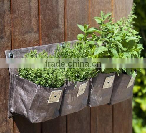 Garden Organic Flower Pot Bags,PP Planting DIY Garden Pouches,Wall Hanging Grow Planter,Vegetable Bag