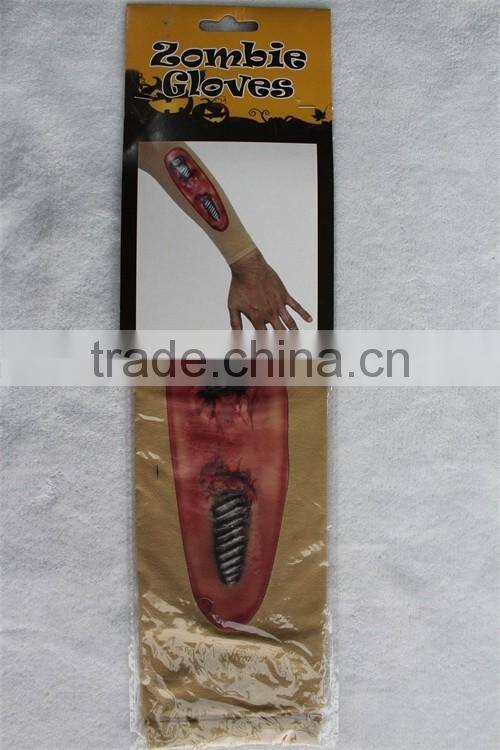 halloween horrible zombie gory long arm sleeve