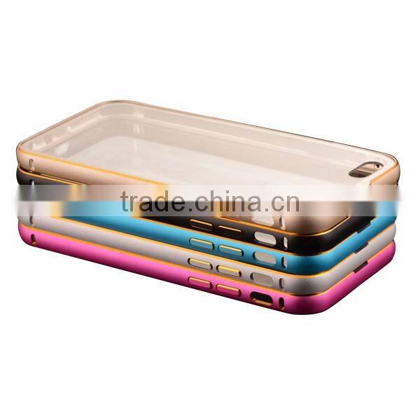 4.7-inch mobile phone bumper & transparent rear plate back cover for iPhone6