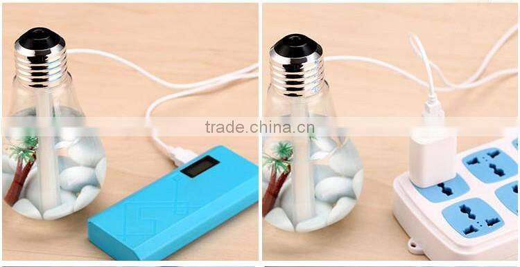 Aromatherapy Colorful luminous desktop micro landscape floret bottle humidifier