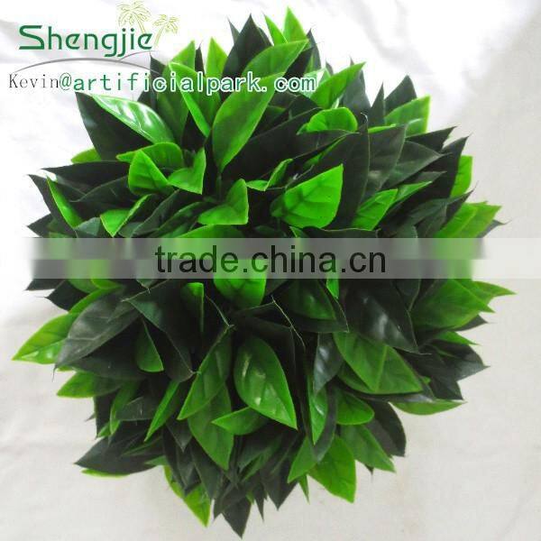 2016 artificial green ball flower plastic ball flower on sell