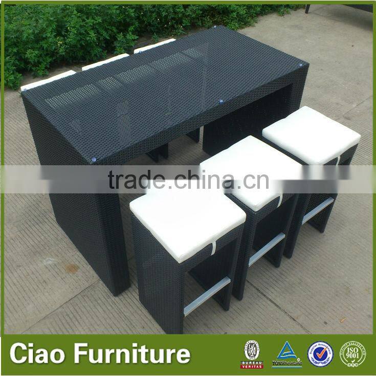 Outdoor cheap bistro stools and bar table set