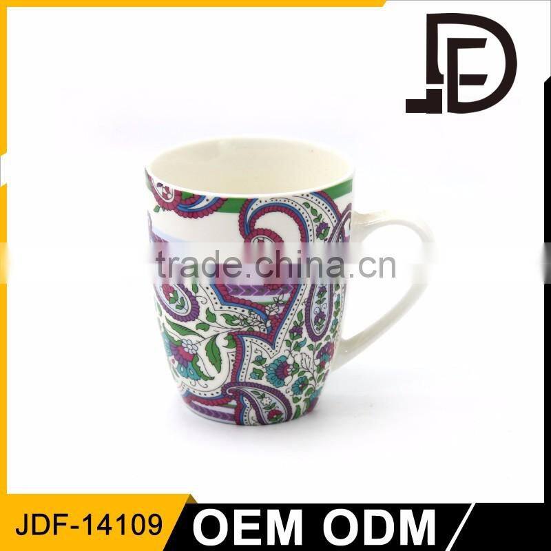 Drinkware 12oz ceramic white mug, custom coffee mug