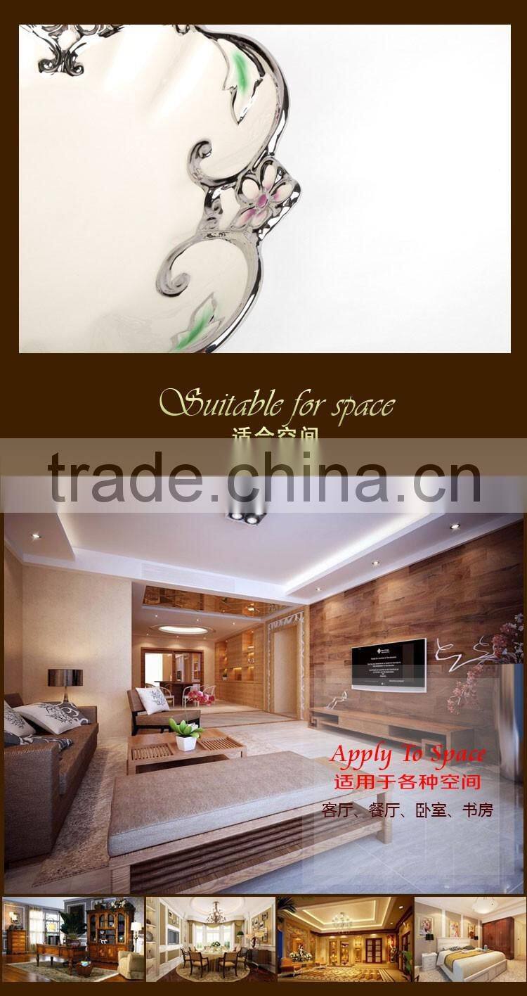 Hot sale restaurant ceramic plates/ bulk ceramic fruit plate electroplated