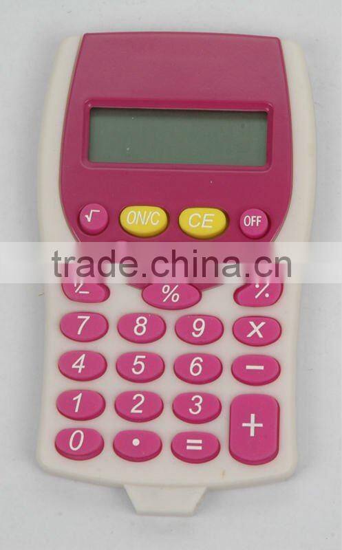 Desktop different colors plastic pocket electronic calculator with lanyard