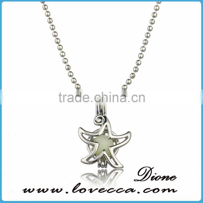 Hot selling luminous jewellery glow star necklace pendant