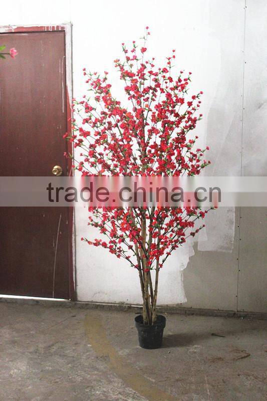 SJZJN 309 Hot Sale Artificial Peach Flower Tree/ Peach Tree /Peach Blossoms