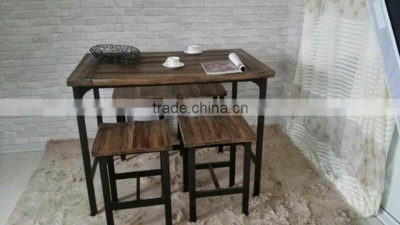 Fiberglass clay wooden look outdoor garden furniture set