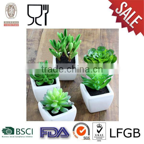 Plastic Square Melamine Flower Pot with black color