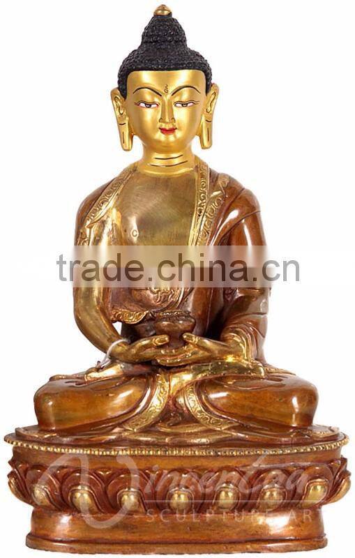 wholsale buddhism metal antique brass chinese gilt bronze buddha