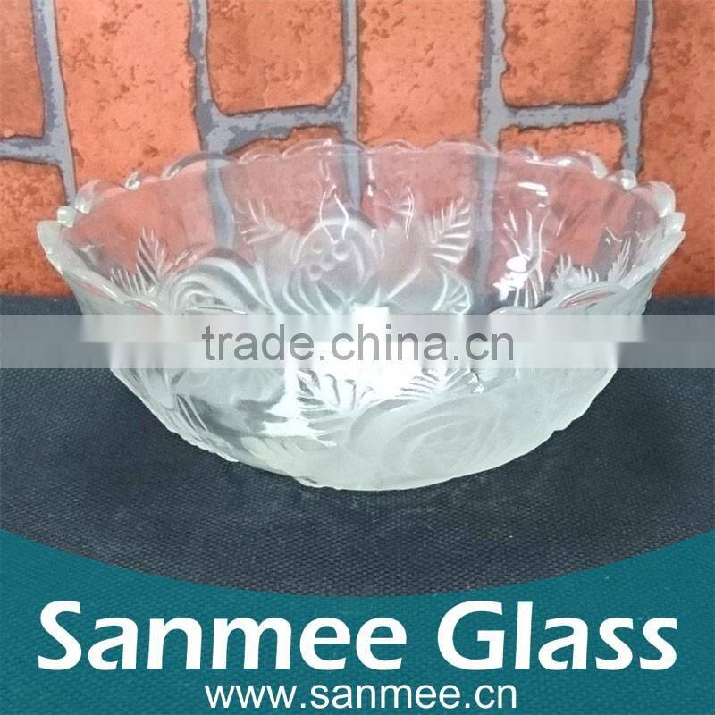 4inch Embossed Quality Glass Bowl Opal Glass Bowl Set