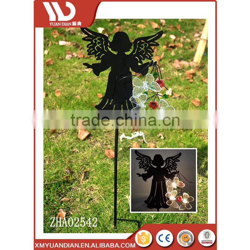 Black Shadow Fairy Silhouette Garden Stake Solar Light Garden