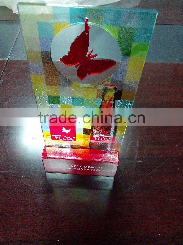 vacuum forming acrylic table display sign for exhibition