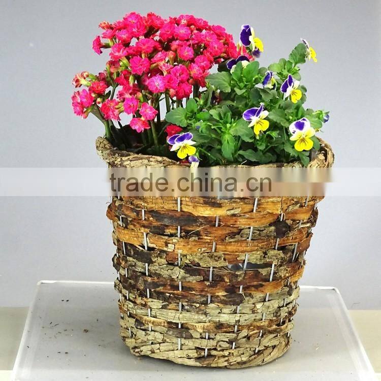 Brown rattan baskets /pots garden furniture