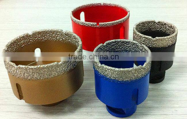 Dry/Wet drilling Vacuum brazed diamond drill for hard porcelain