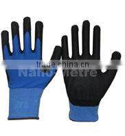 NMSAFETY 15 gauge soft liner micro foam palm for assembly black nitrile working glove
