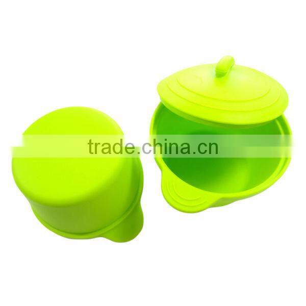 LFGB FDA grade Multifuncational microwave oven steamer,silicone food dinner box