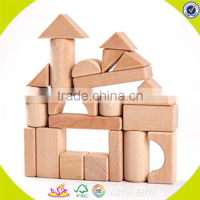 Wholesale creative baby wooden stacking blocks game colorful wooden stacking blocks toy W13A018