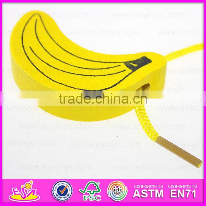 2015 Wholesale Novelty kids wooden threading toy,Creative children wooden toy threading,Wooden Threading Educational Toy W11E040