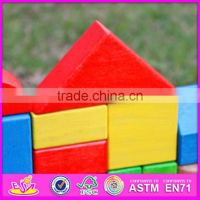 2015 Educational wooden trolly toy,Children blocks drag car handmade wooden trolly toy,Block Trolly wooden block car toy W13C019