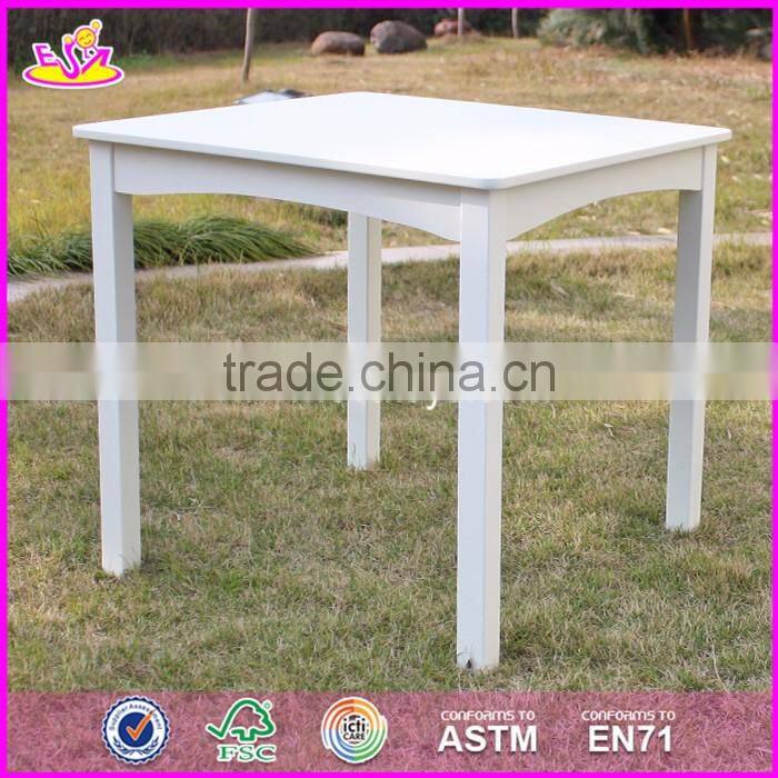 2017 New design nursery school colorful wooden kids table and chair set W08G223