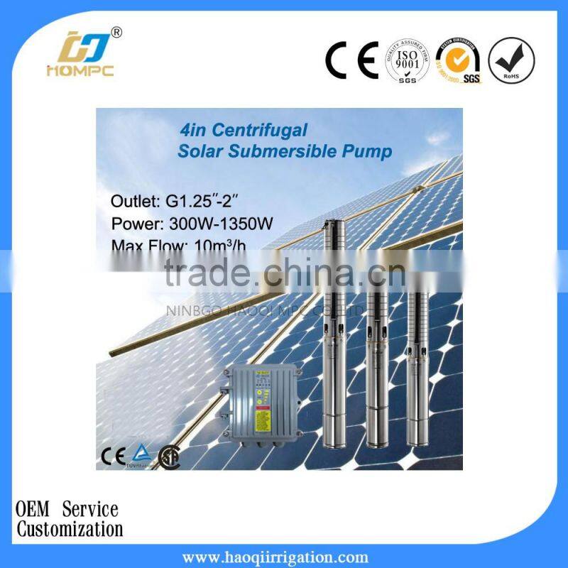 1350W 4 inch Centrifugal Solar power Submersible Pump solar water pump