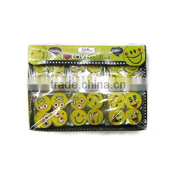 Round Shape Cute smile Eraser Emoji Eraser Rubber Eraser