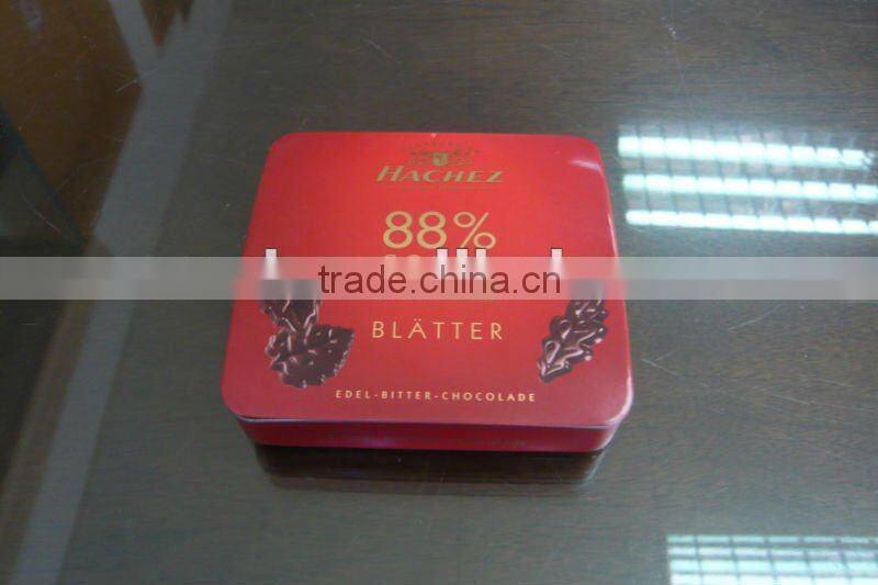 Arched Sliding Tin Case For Candy, Curved Lid Tin