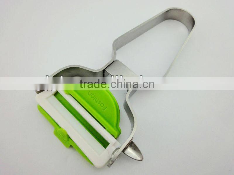 P040 Sampa new designed stainless steel handle ceramic magic peeler