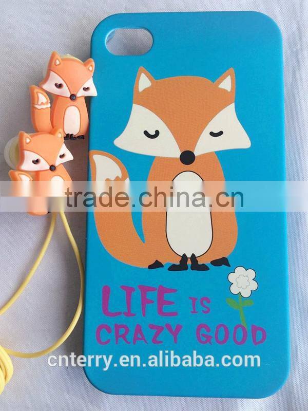 fashionable phone case and earphone set for cell phone
