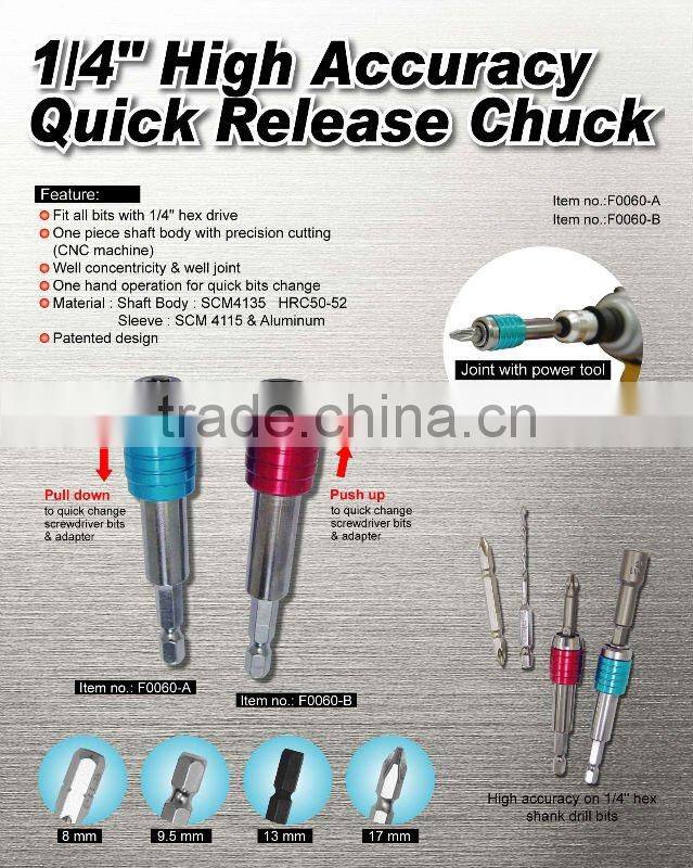 1/4" High Accuracy Quick Release Bit Holder