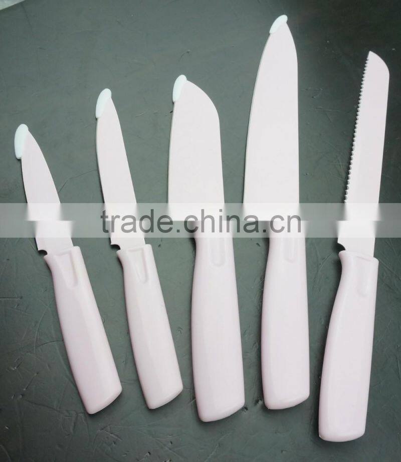 52008 5pcs non-stick knife with abs handle