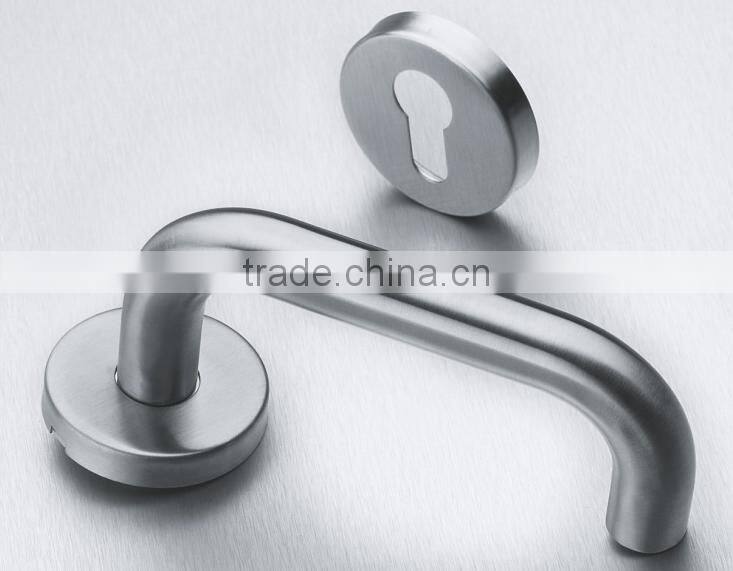 Stainless steel tube entry lever handle, door handle lock