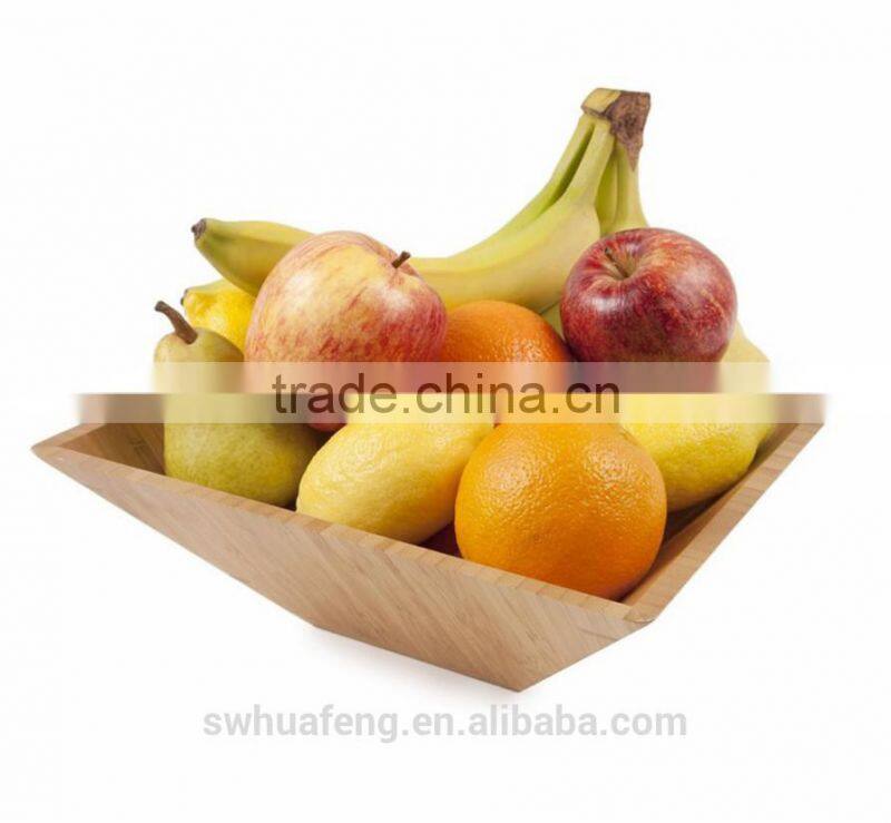 Hot selling gift bamboo square salad bowl for fruit