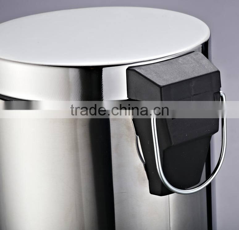 Home Used Indoor Metal Waste Bin With Swing Cover