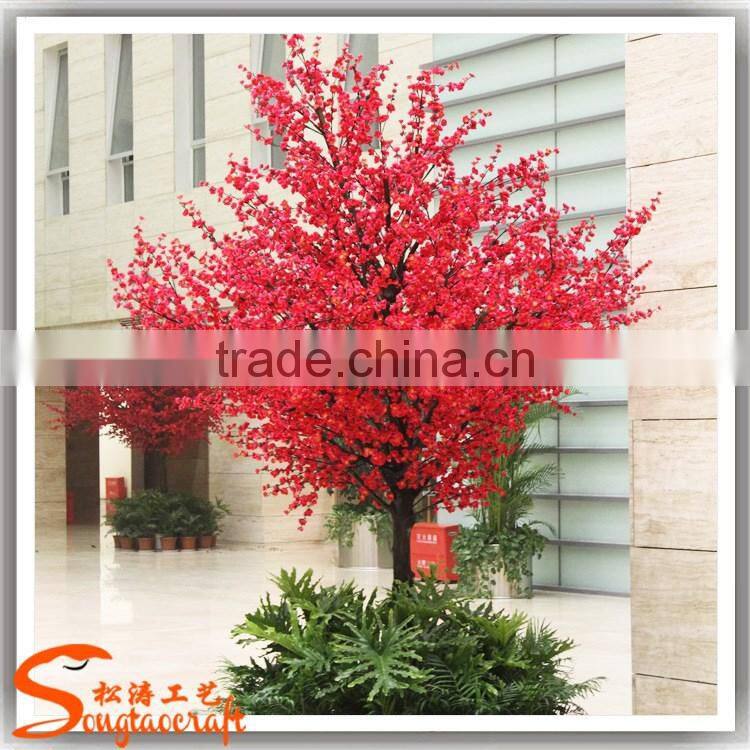 Hot sale artificial cherry tree decoration indoor fake tree artificial pink cherry treeerry blossom tree
