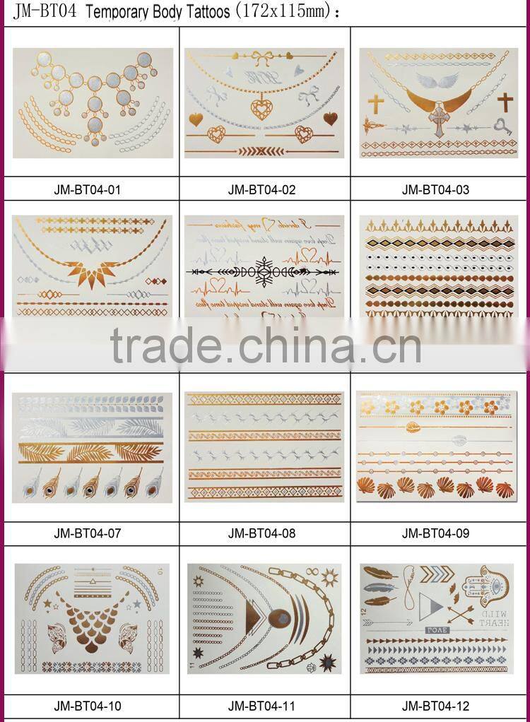 Fashion jewelry 2016 sex products flash temporary tattoo