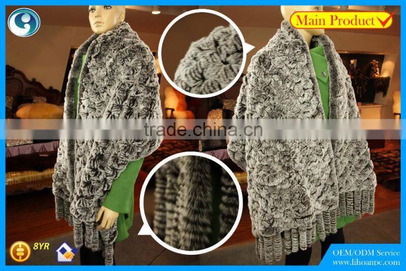High Quality Knitted Rex-Rabbit Scarf