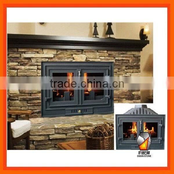 Modern cast iron insert stove with CE ST007