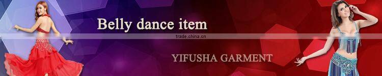 Hot selling modern dance costumes,ladies gorgeous paillette belly dance skirt with slit