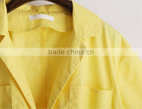 2016 New Pockets Design Women Shirt Dress