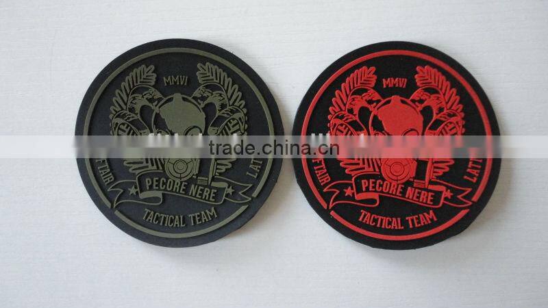 China wholesale custom logo 3d soft rubber patch pvc badge embossed rubber patch