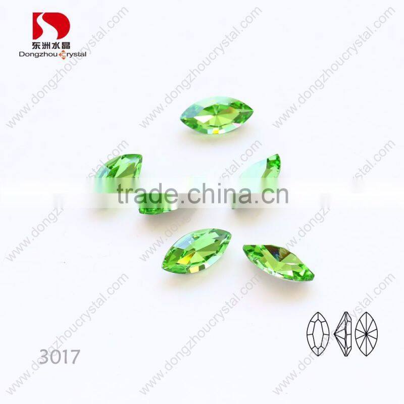 Nice colorful navette k9 cut fancy crystal horse eye beads point back loose rhinestone wholesale