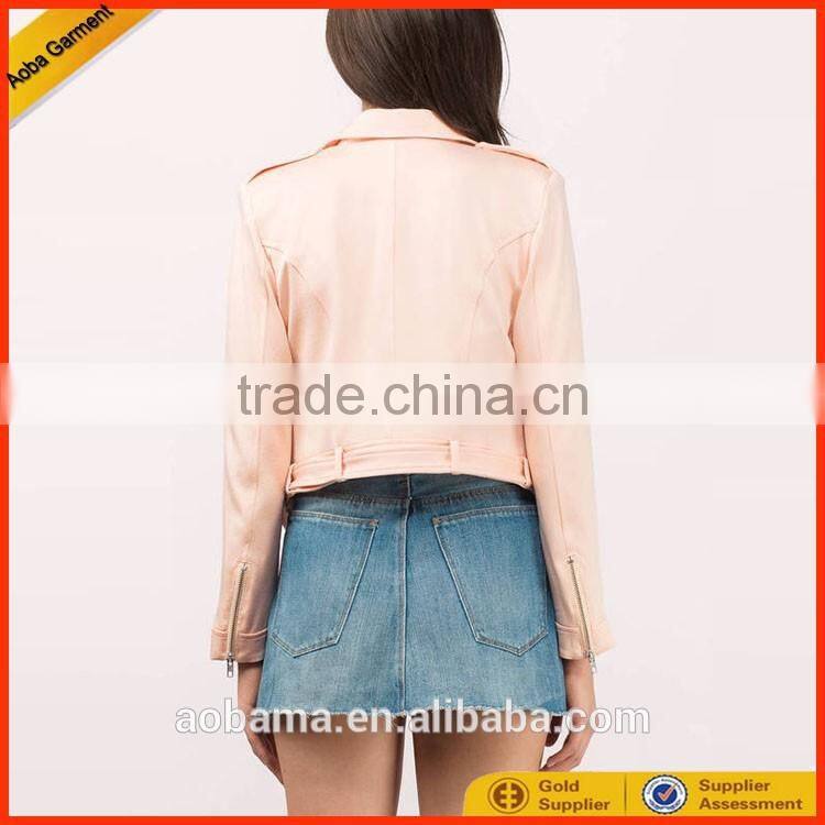 factory wholesale OEM women high quality pink jacket