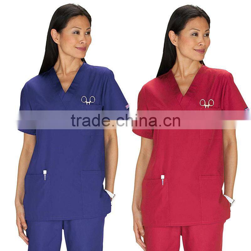 Wholesale 100% Cotton Medical Short Sleeve Unisex Green Surgical Gown