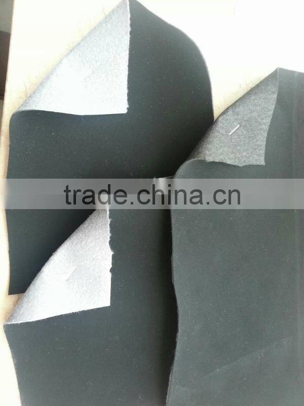 PU NUBULK stock lots for shoes, pu leather with nonwoven for shoe upper