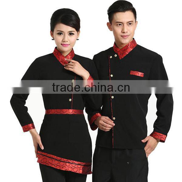 F10U fashion waiter and waitress high quality reception hotel uniform