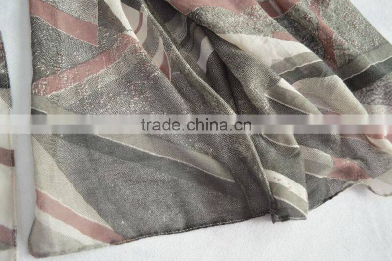 Fashion high quality women viscose print geometric pattern designer scarf