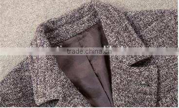 slim fit pure color wool men coat winter coat